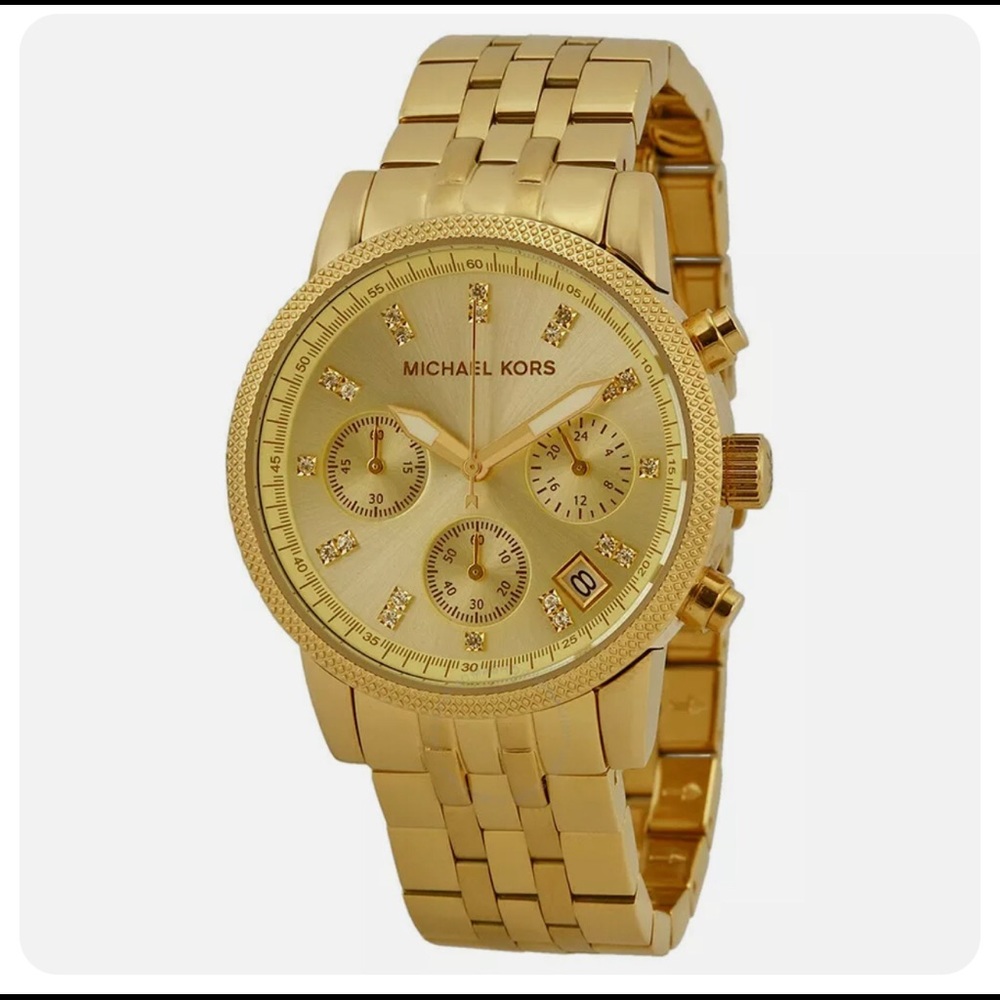 Michael Kors Chronograph Ritz Crystals Gold 36mm MK5676